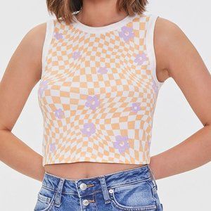 Forever 21 Checkered Tank Top